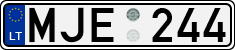 License plate of Lithuania, Cars