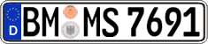 German license plate, Regular plates