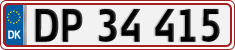 License plate of Denmark, Regular plates