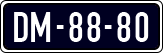 License plate of the Netherlands, Imported oldtimers (cars)