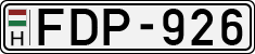license plates of Hungary, Cars (1990)