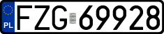 License plates of Poland, Regular car plates