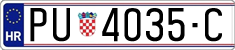 License plate of Croatia, Regular plates