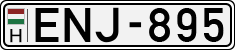 license plates of Hungary, Cars (1990)