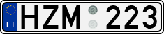 License plate of Lithuania, Cars