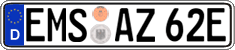 German license plate, Electric vehicles