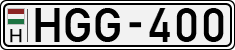 license plates of Hungary, Cars (1990)