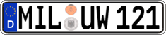 German license plate, Regular plates