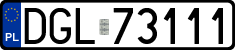 License plates of Poland, Regular car plates