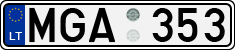 License plate of Lithuania, Cars