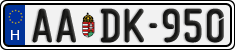 license plates of Hungary, Regular plates (2022)