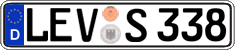 German license plate, Regular plates