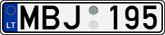 License plate of Lithuania, Cars