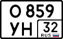 License plate Russia, Cars