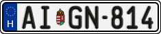 license plates of Hungary, Regular plates (2022)