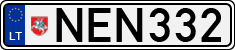 License plate of Lithuania, Cars