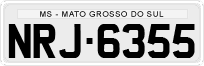 License plate of Brazil, Private owners (1990)