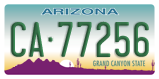 Arizona, Commercial vehicles (CA-12345/CA12345)