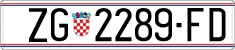 License plate of Croatia, Regular plates