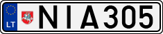 License plate of Lithuania, Cars