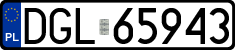 License plates of Poland, Regular car plates