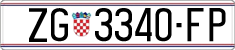 License plate of Croatia, Regular plates