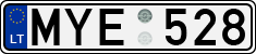 License plate of Lithuania, Cars