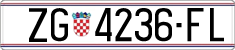 License plate of Croatia, Regular plates