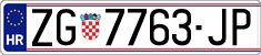 License plate of Croatia, Regular plates