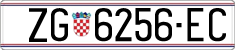 License plate of Croatia, Regular plates