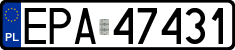 License plates of Poland, Regular car plates