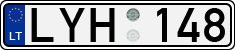 License plate of Lithuania, Cars