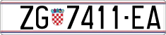 License plate of Croatia, Regular plates