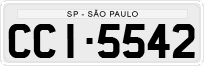 License plate of Brazil, Private owners (1990)