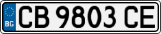 License plate of Bulgaria, Cars