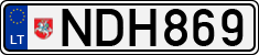 License plate of Lithuania, Cars