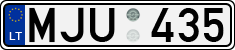 License plate of Lithuania, Cars