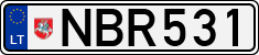 License plate of Lithuania, Cars
