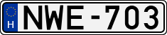 license plates of Hungary, Cars (1990)