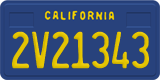 California, Commercial vehicles (1A23456)