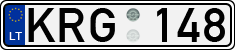 License plate of Lithuania, Cars