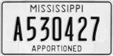 Mississippi, Apportioned