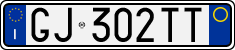 License plate of Italy, Cars (1994 year series)