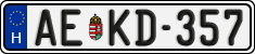 license plates of Hungary, Regular plates (2022)