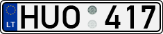 License plate of Lithuania, Cars
