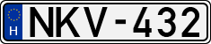 license plates of Hungary, Cars (1990)