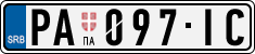 License plate of Serbia, Cars