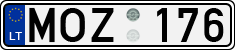 License plate of Lithuania, Cars