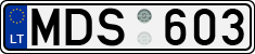 License plate of Lithuania, Cars