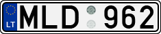 License plate of Lithuania, Cars